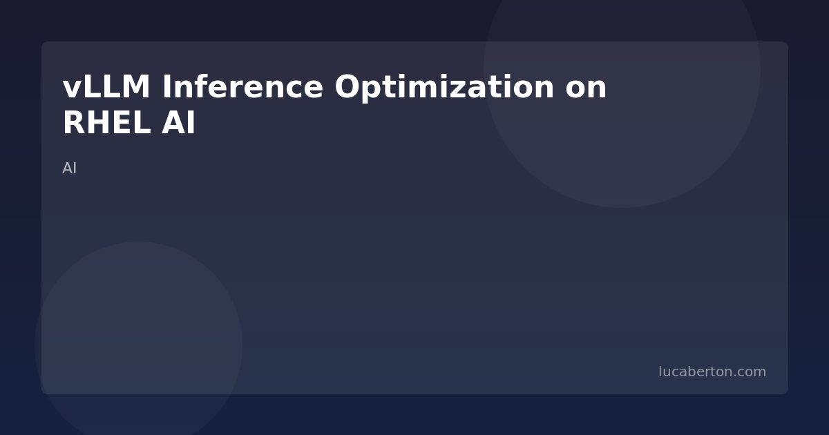 vLLM Inference Optimization